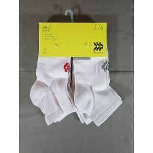 Boys' 6pk Ankle Length Socks‎ - All In Motion White L